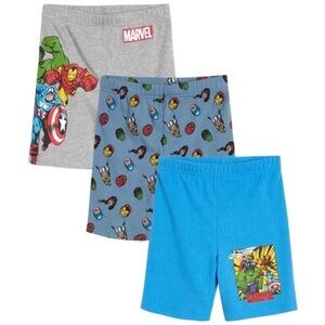 Marvel Avengers Fleece Sweat Shorts, Pack of 3 Shorts, Boys Size 7, NWT